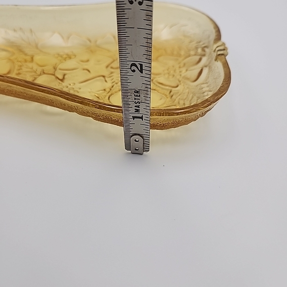 Vintage Hazel Atlas Yellow Depression Glass Pear Shaped Dish Plate 5x8x1in - Picture 9 of 9